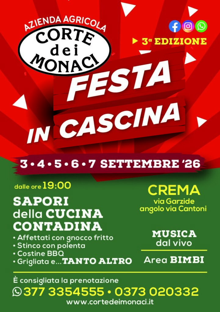 Festa in Cascina presso Corte Dei Monaci 2026