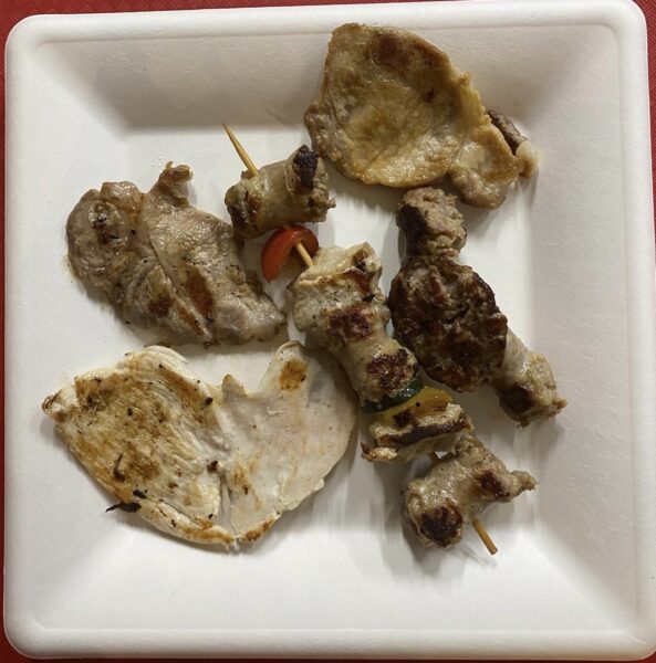 Grigliata: spiedino + coppa + salsiccia + pollo