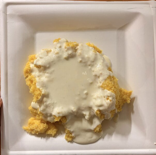 Fonduta di formaggi con polenta